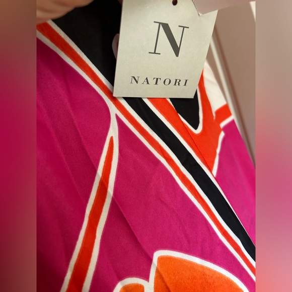 NWT Natori Women's Nightgown & Robe Set Floral Abstract Print Gown (M) Robe (S) - Picture 6 of 9